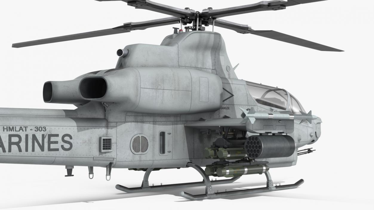 Bell AH-1Z Lethal Combat Helicopter Rigged 3D