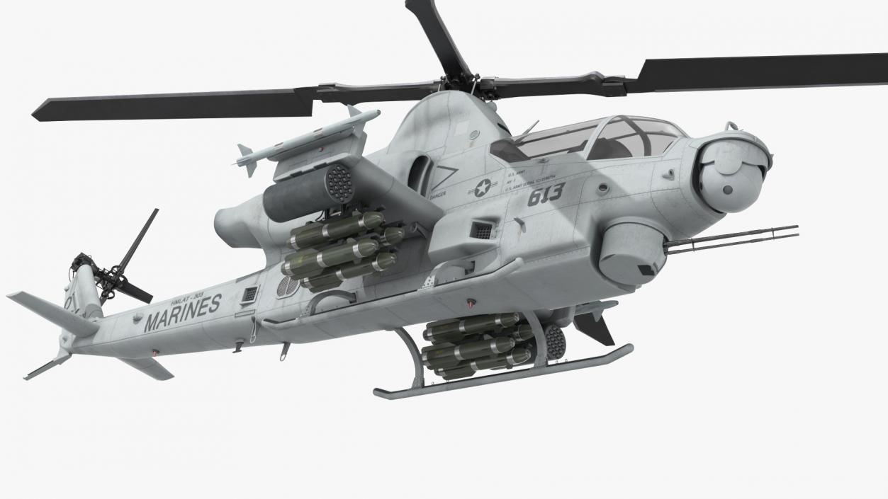 Bell AH-1Z Lethal Combat Helicopter Rigged 3D