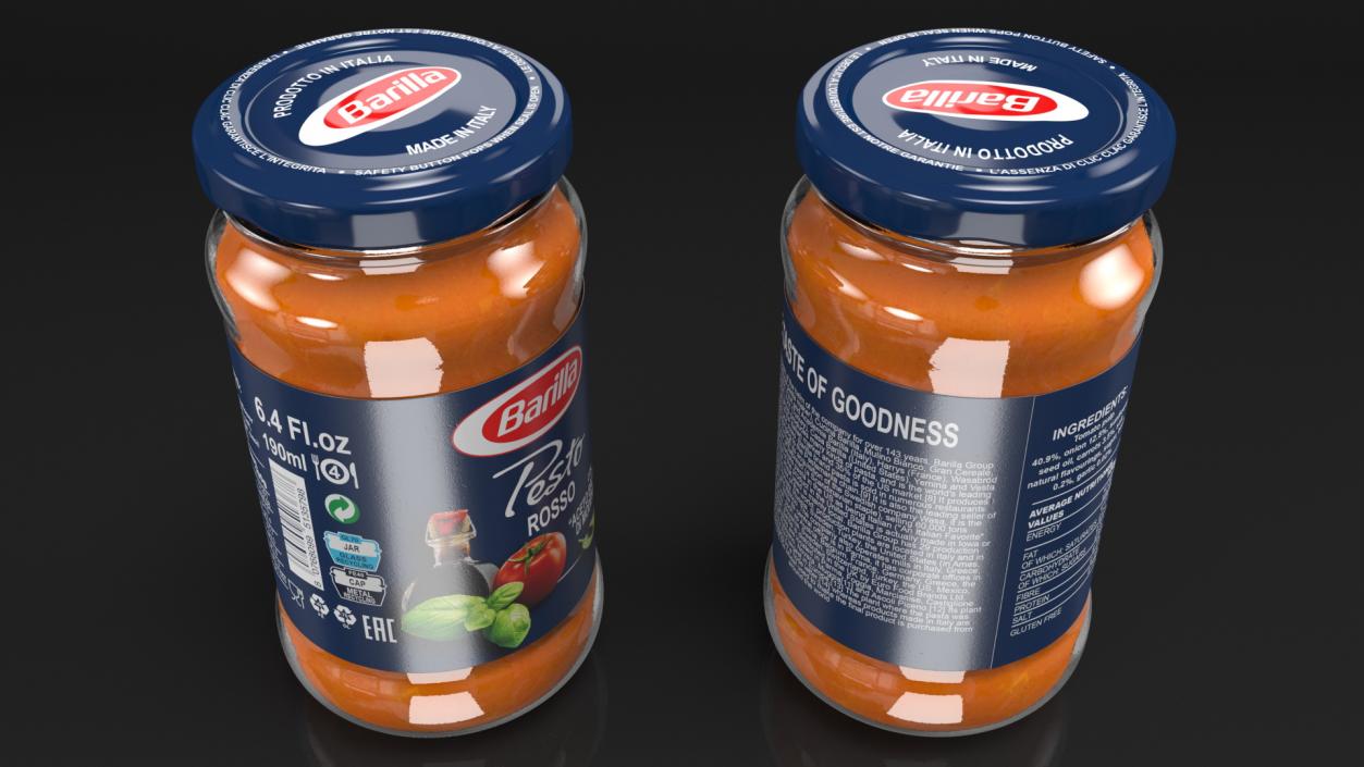 3D Barilla Pesto Rosso Pasta Sauce 190g