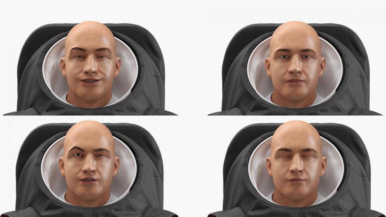 3D model Astronaut Wearing NASA Axiom Spacesuit Rigged