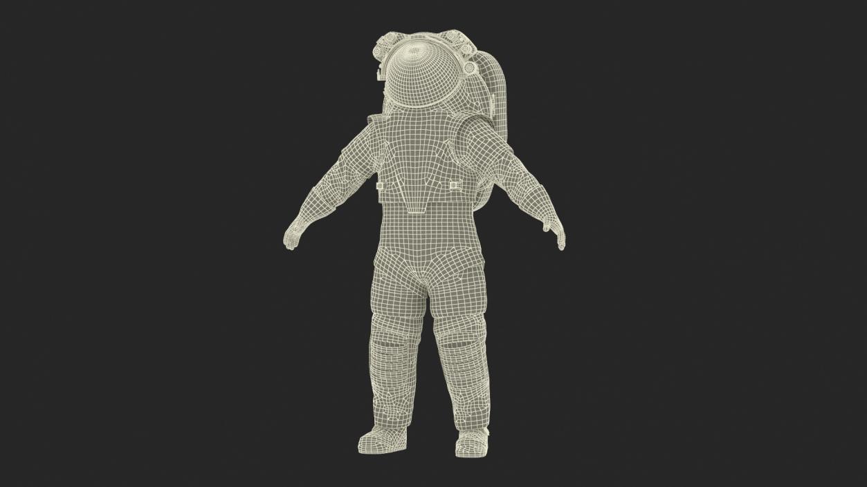 3D model Astronaut Wearing NASA Axiom Spacesuit Rigged