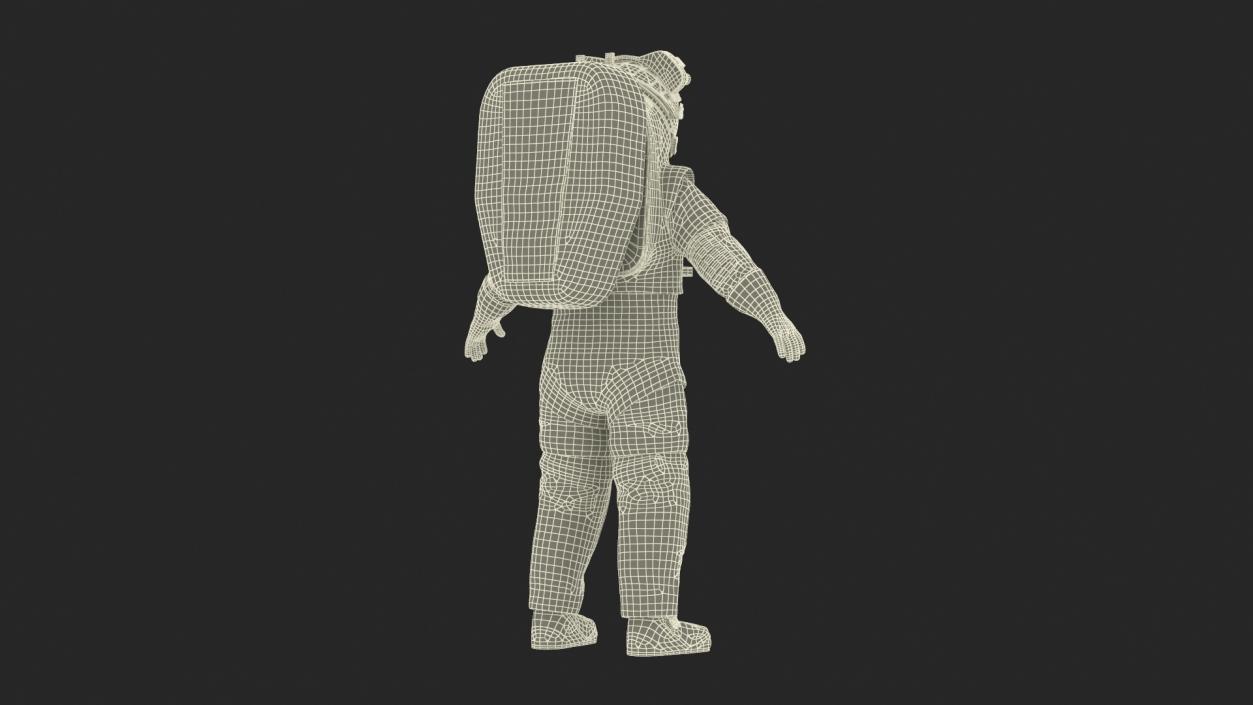 3D model Astronaut Wearing NASA Axiom Spacesuit Rigged