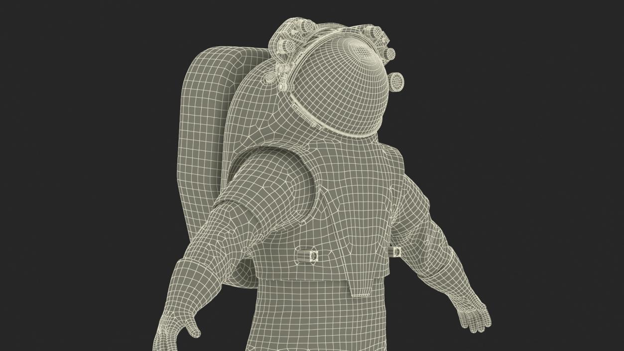 3D model Astronaut Wearing NASA Axiom Spacesuit Rigged