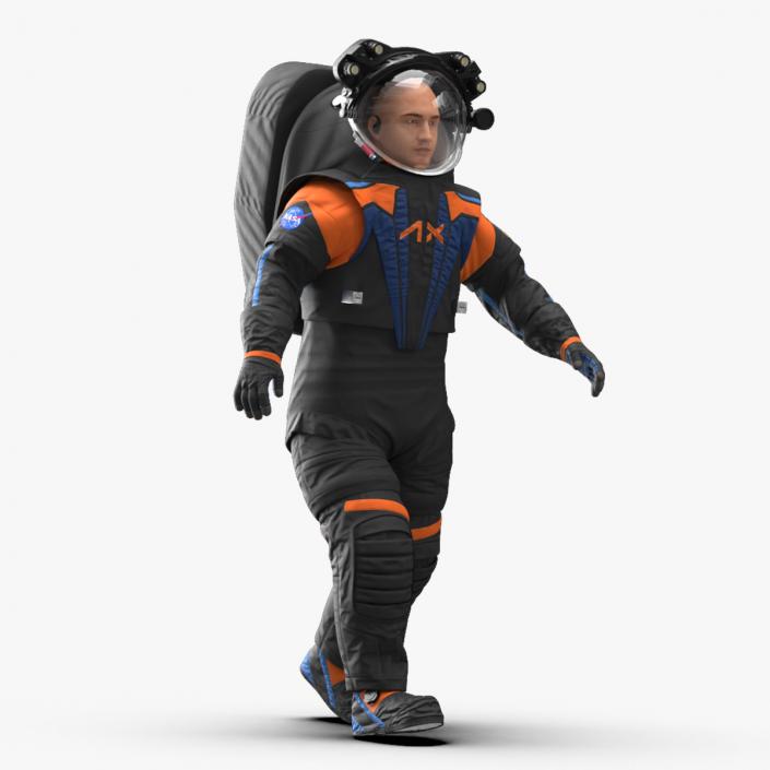 3D model Astronaut Wearing NASA Axiom Spacesuit Rigged