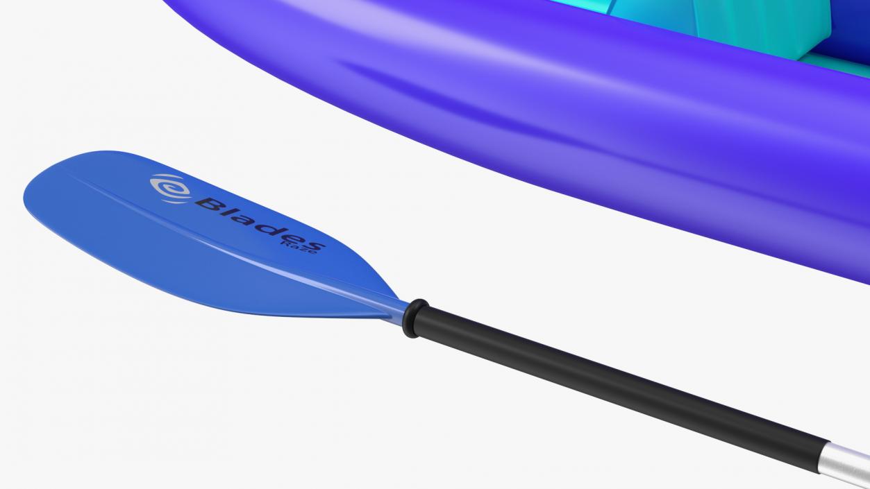 3D Inflatable Kayak with Paddle model