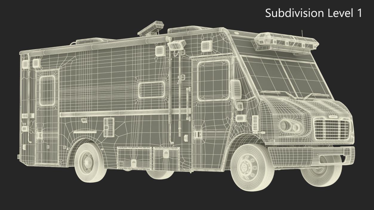 NYPD Mobile Command Center Simple Interior 3D