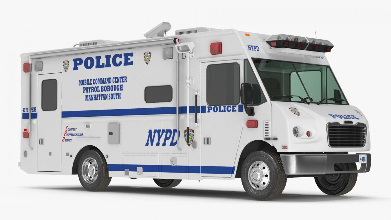 NYPD Mobile Command Center Simple Interior 3D