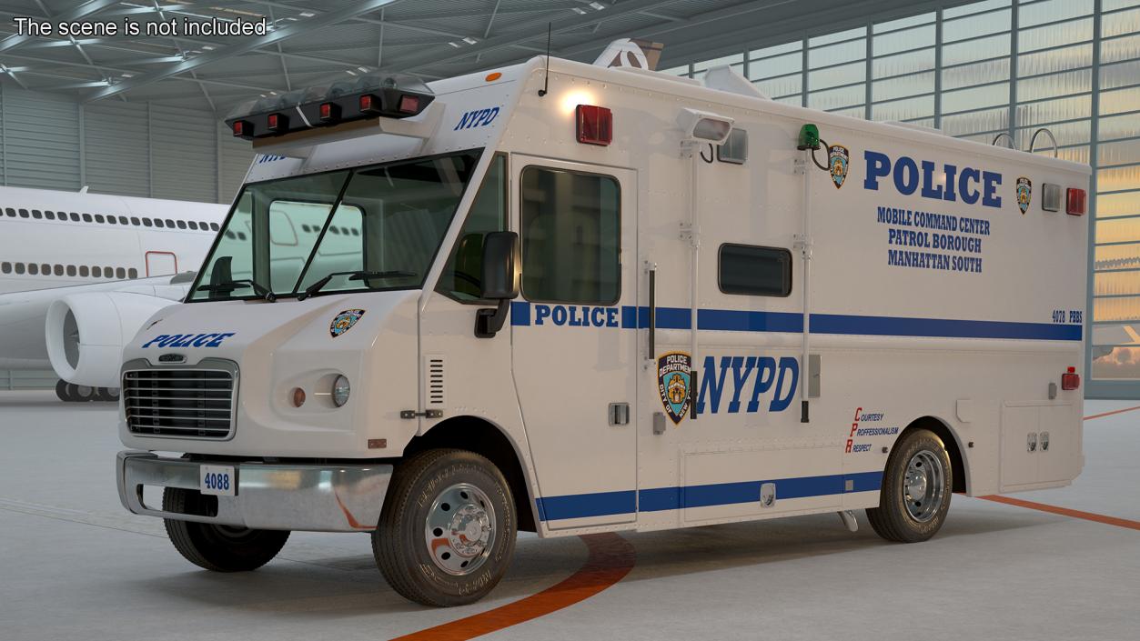 NYPD Mobile Command Center Simple Interior 3D