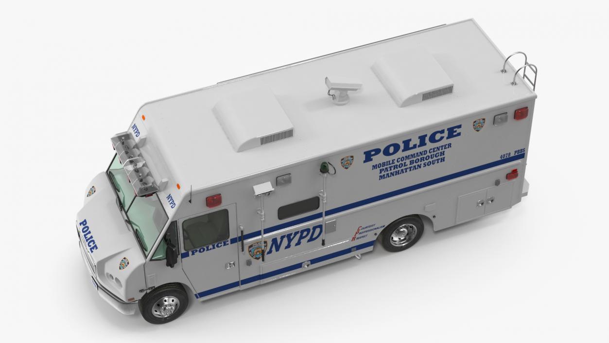 NYPD Mobile Command Center Simple Interior 3D