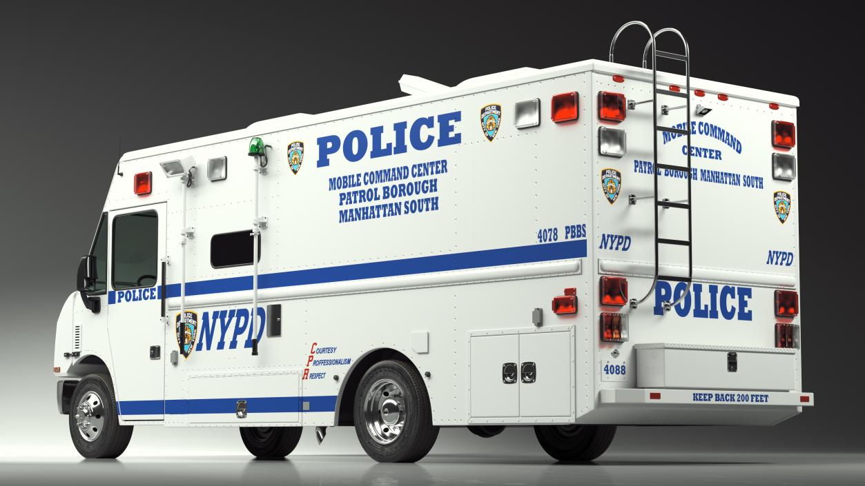 NYPD Mobile Command Center Simple Interior 3D