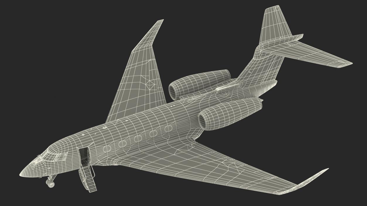 3D model Gulfstream G400 Business Jet Rigged