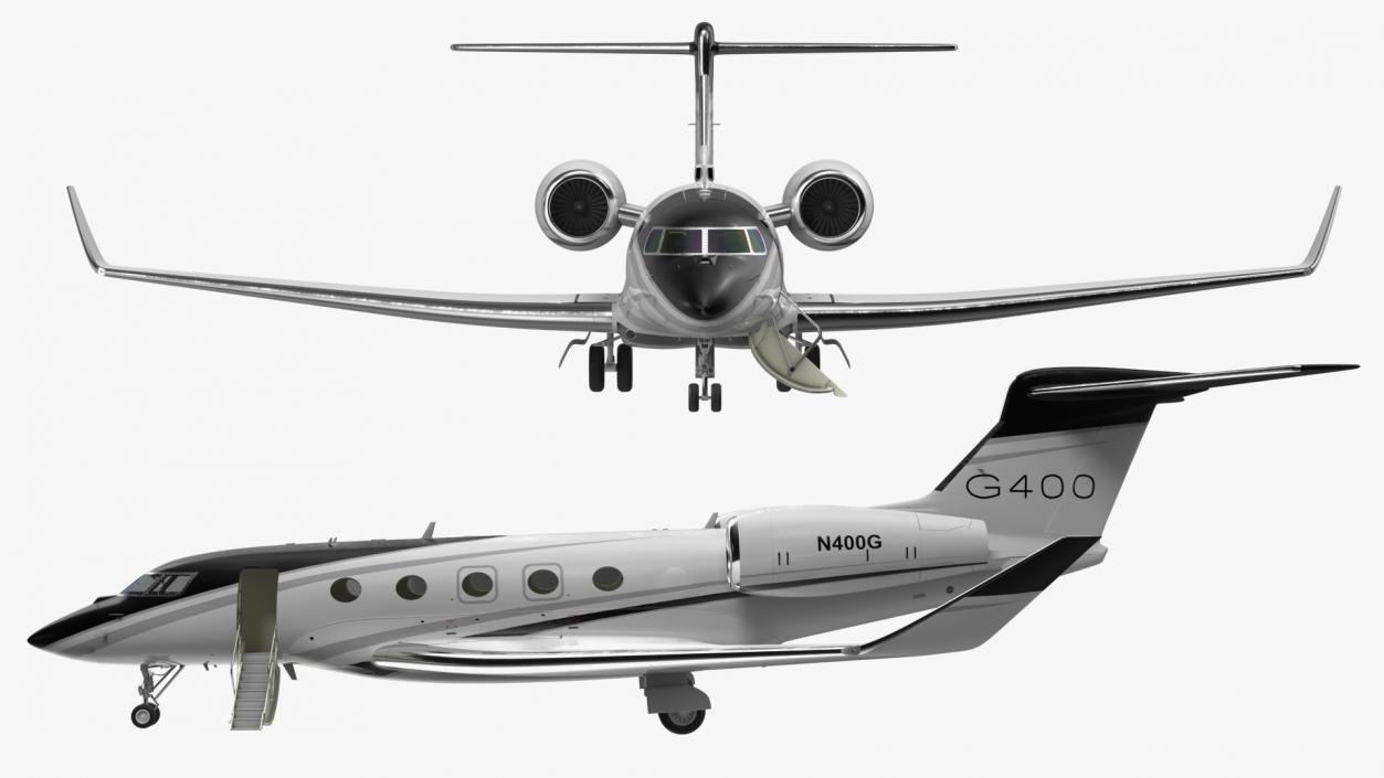 3D model Gulfstream G400 Business Jet Rigged