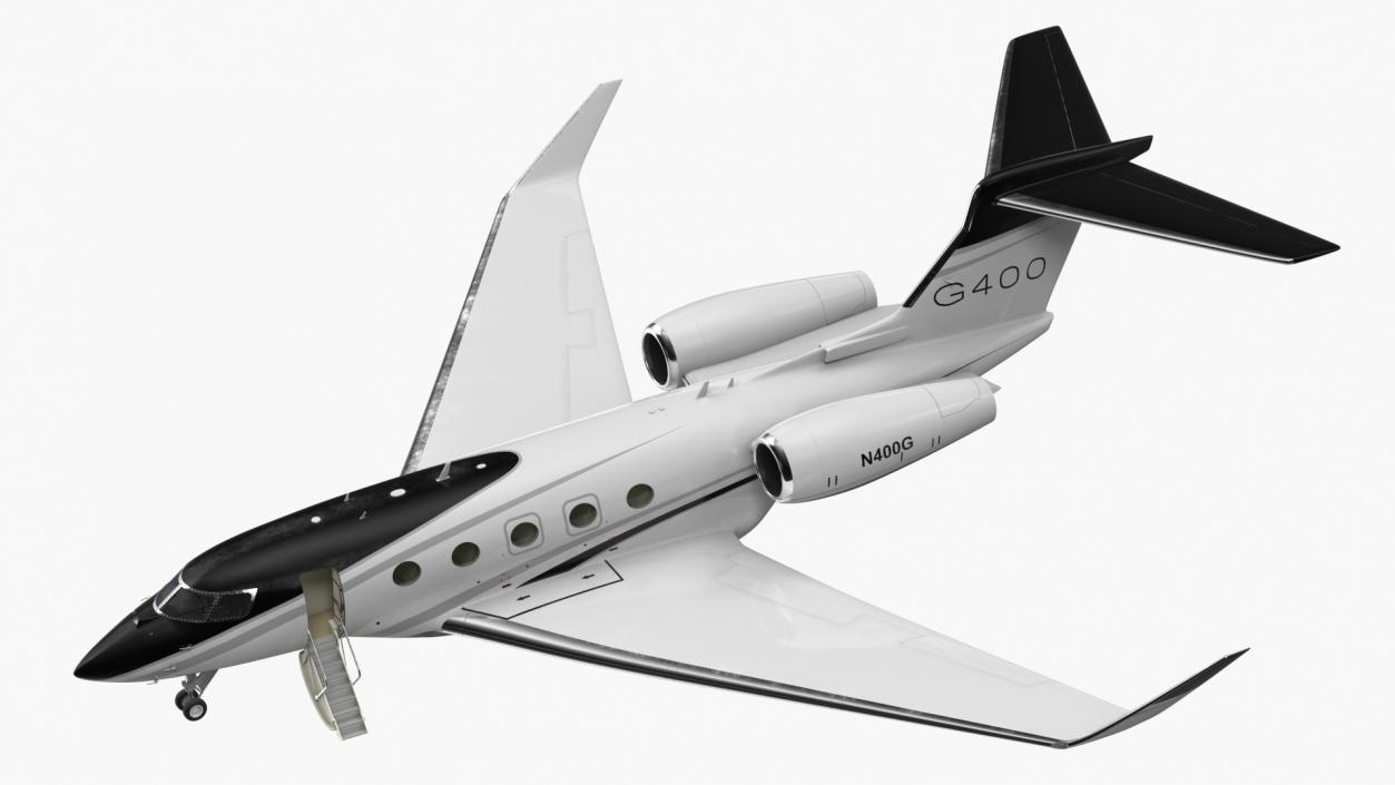 3D model Gulfstream G400 Business Jet Rigged