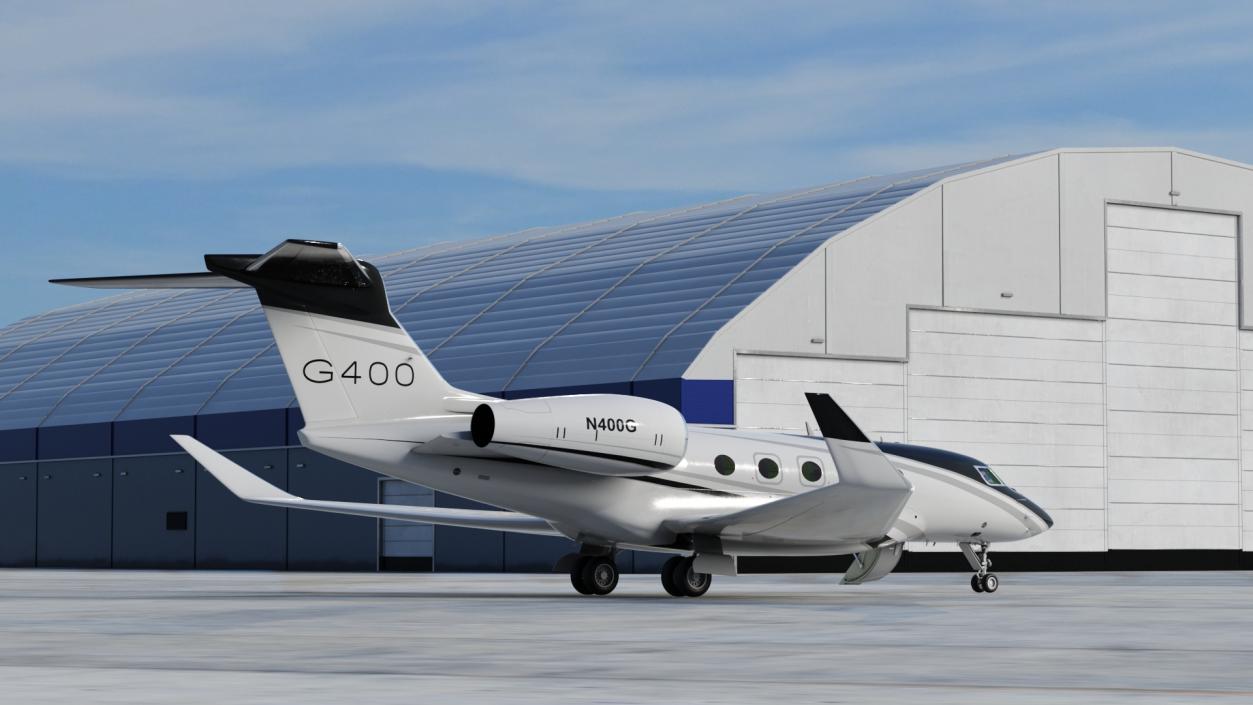 3D model Gulfstream G400 Business Jet Rigged