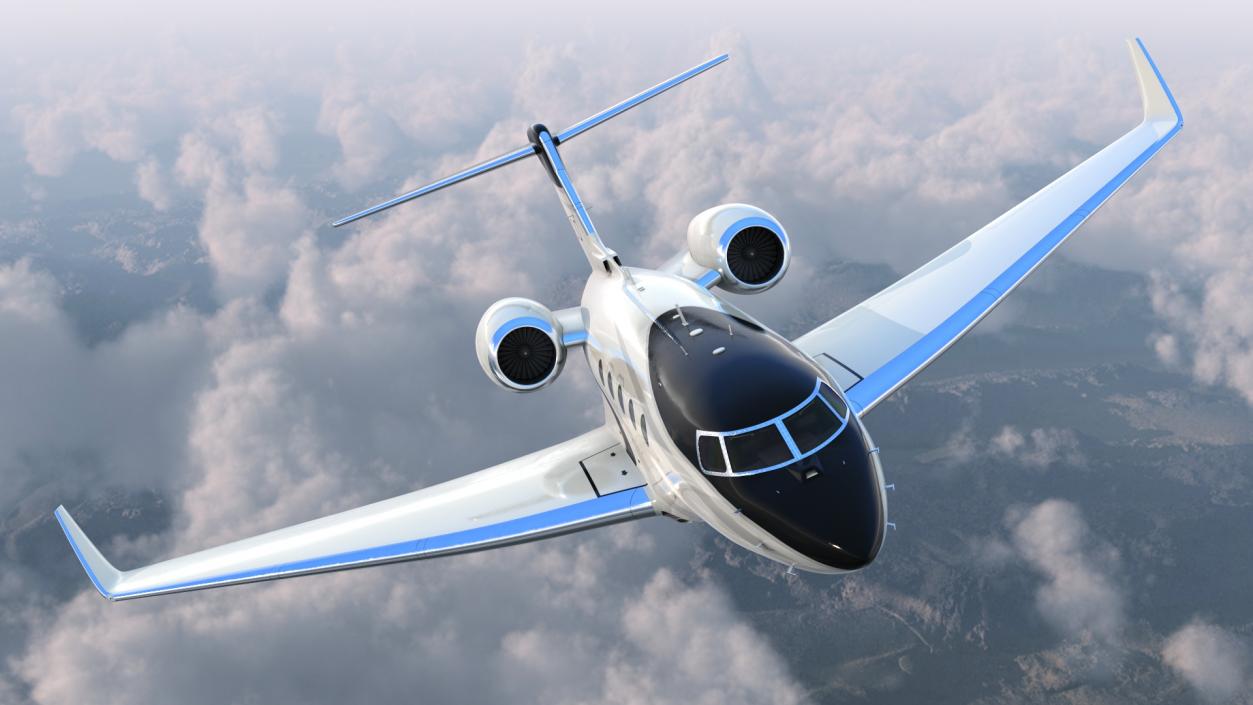 3D model Gulfstream G400 Business Jet Rigged