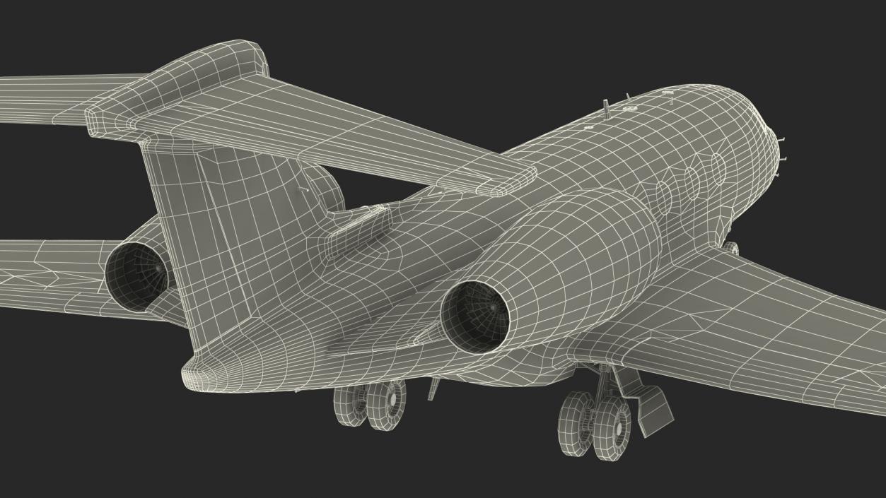 3D model Gulfstream G400 Business Jet Rigged