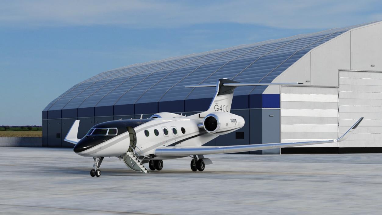 3D model Gulfstream G400 Business Jet Rigged