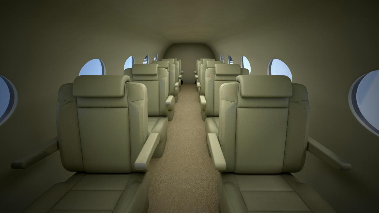 3D model Gulfstream G400 Business Jet Rigged