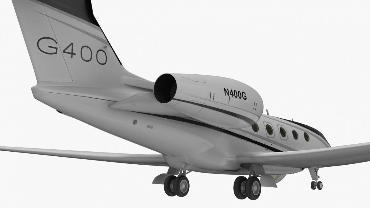 3D model Gulfstream G400 Business Jet Rigged