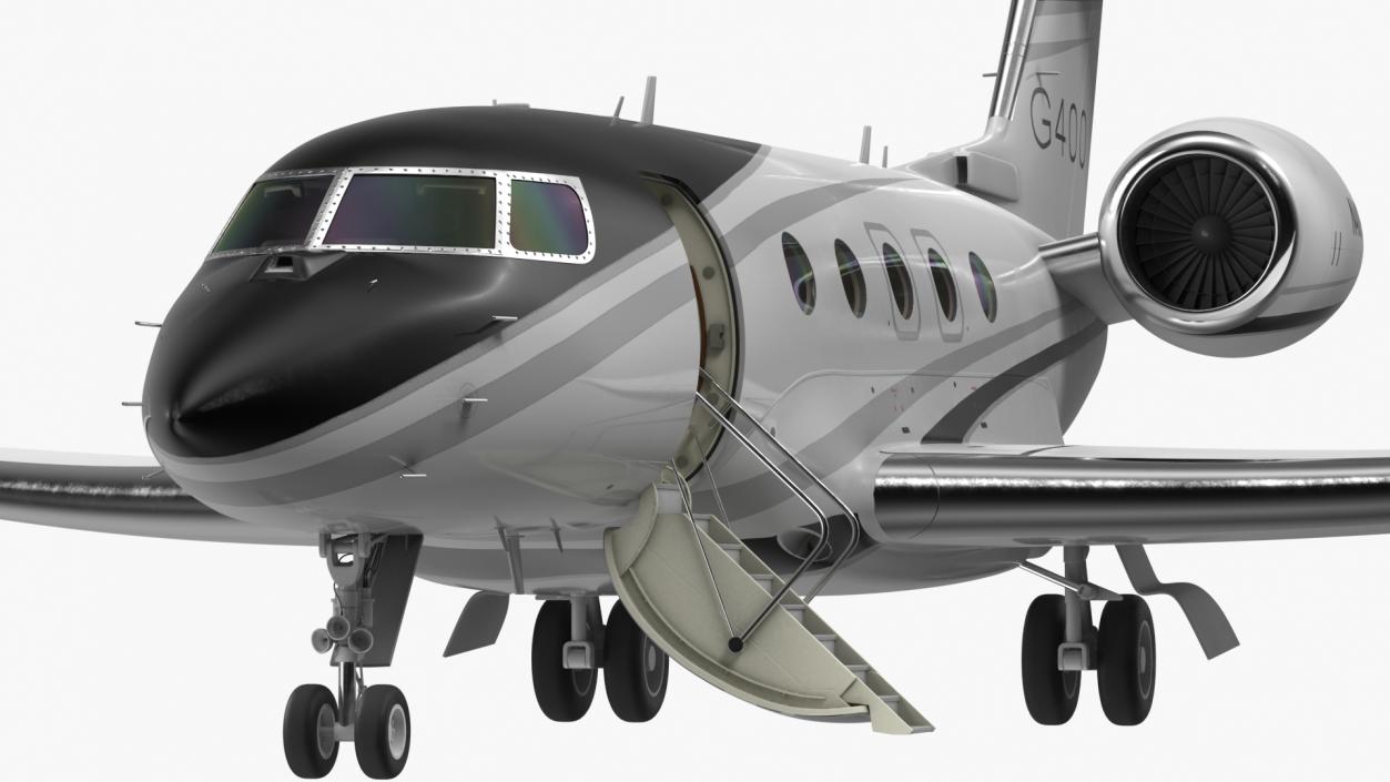 3D model Gulfstream G400 Business Jet Rigged