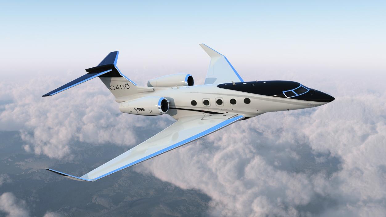 3D model Gulfstream G400 Business Jet Rigged