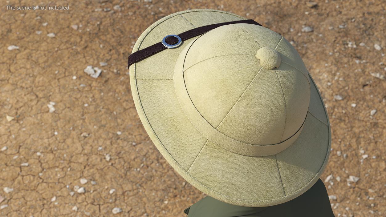 3D French Pith Helmet model