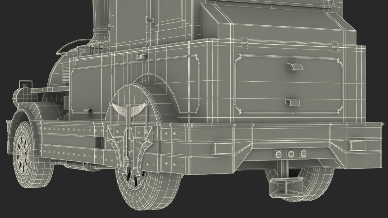 Tourist Train Locomotive 3D model