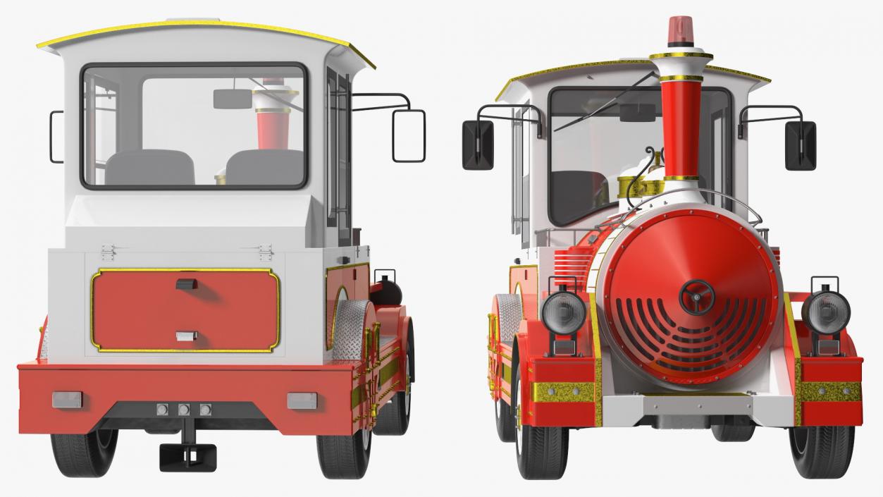 Tourist Train Locomotive 3D model