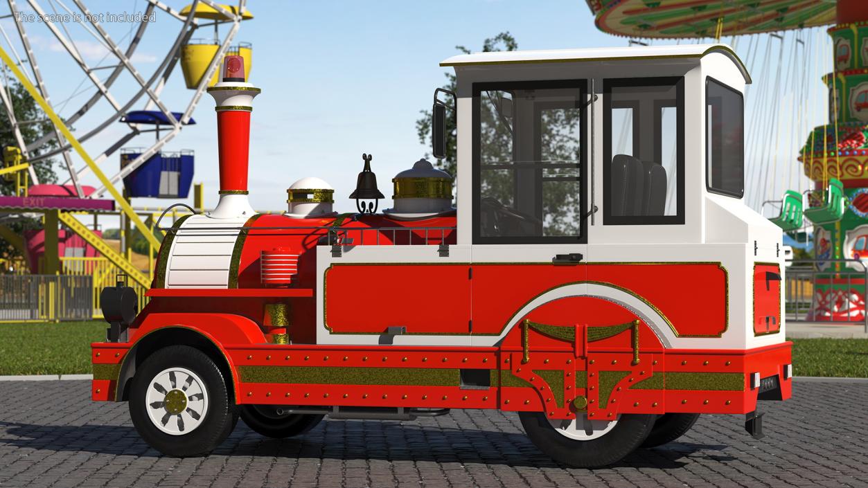 Tourist Train Locomotive 3D model