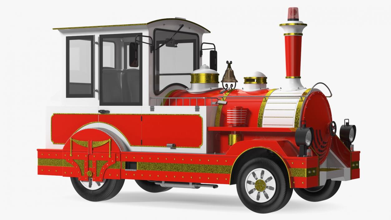 Tourist Train Locomotive 3D model