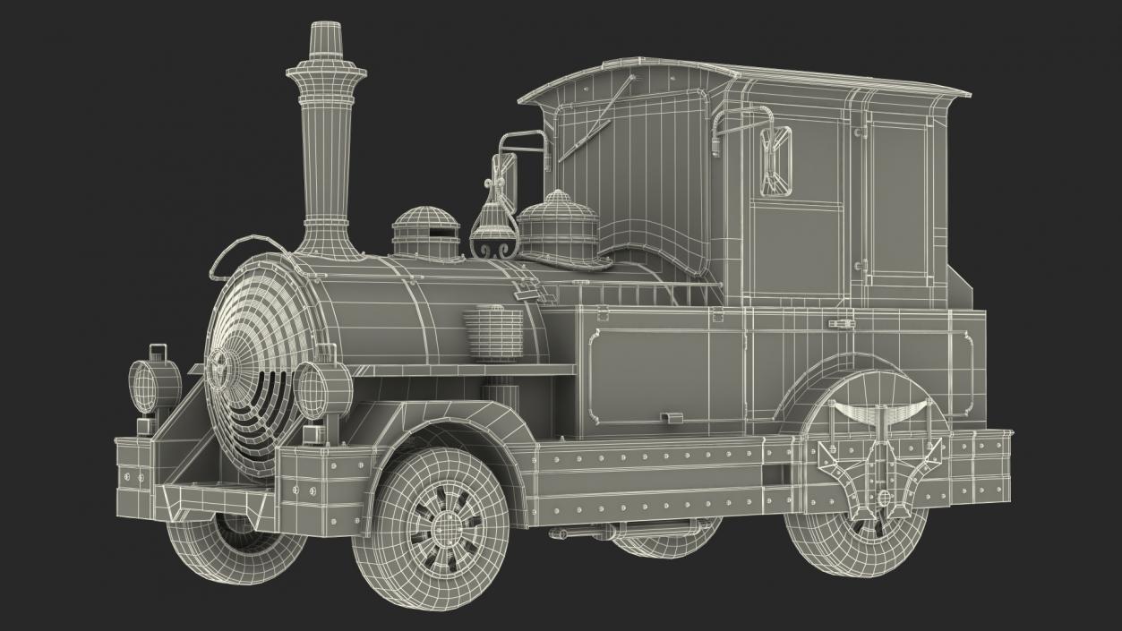 Tourist Train Locomotive 3D model