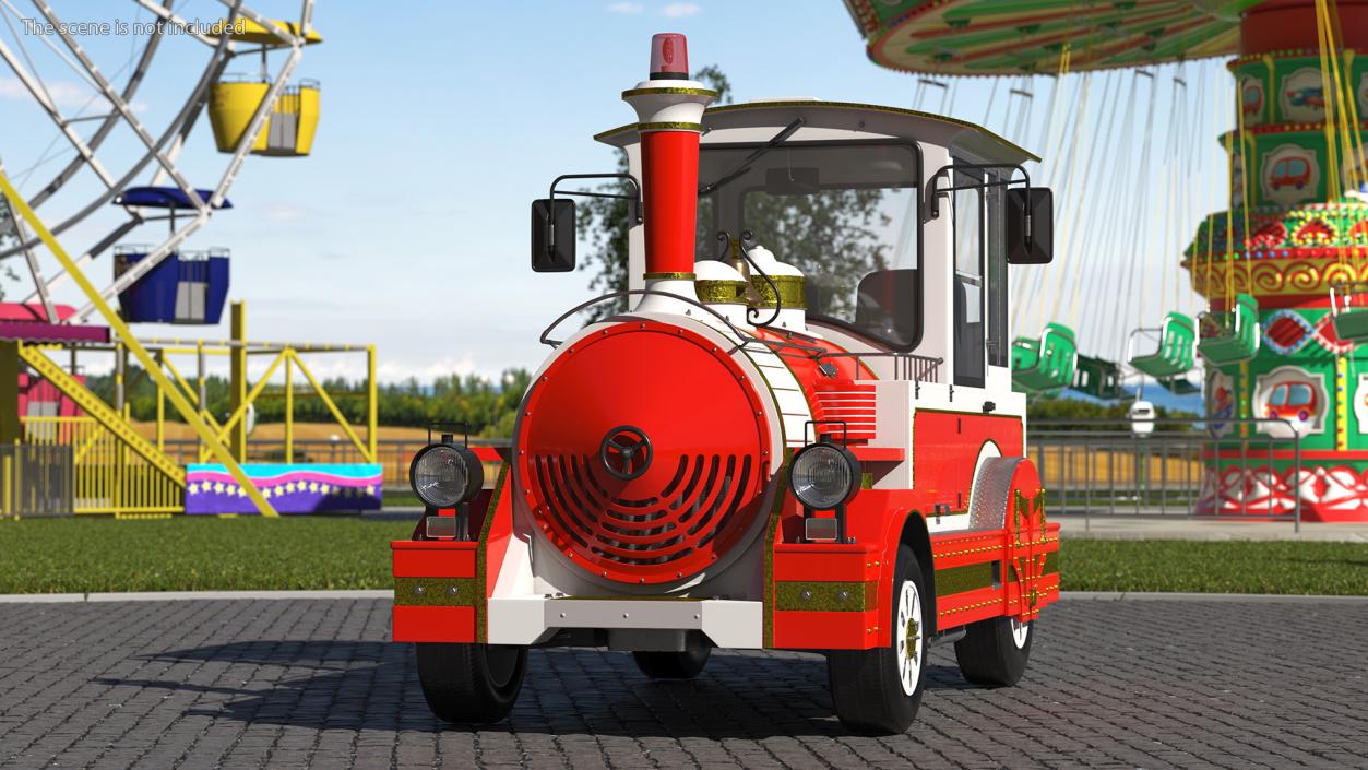 Tourist Train Locomotive 3D model