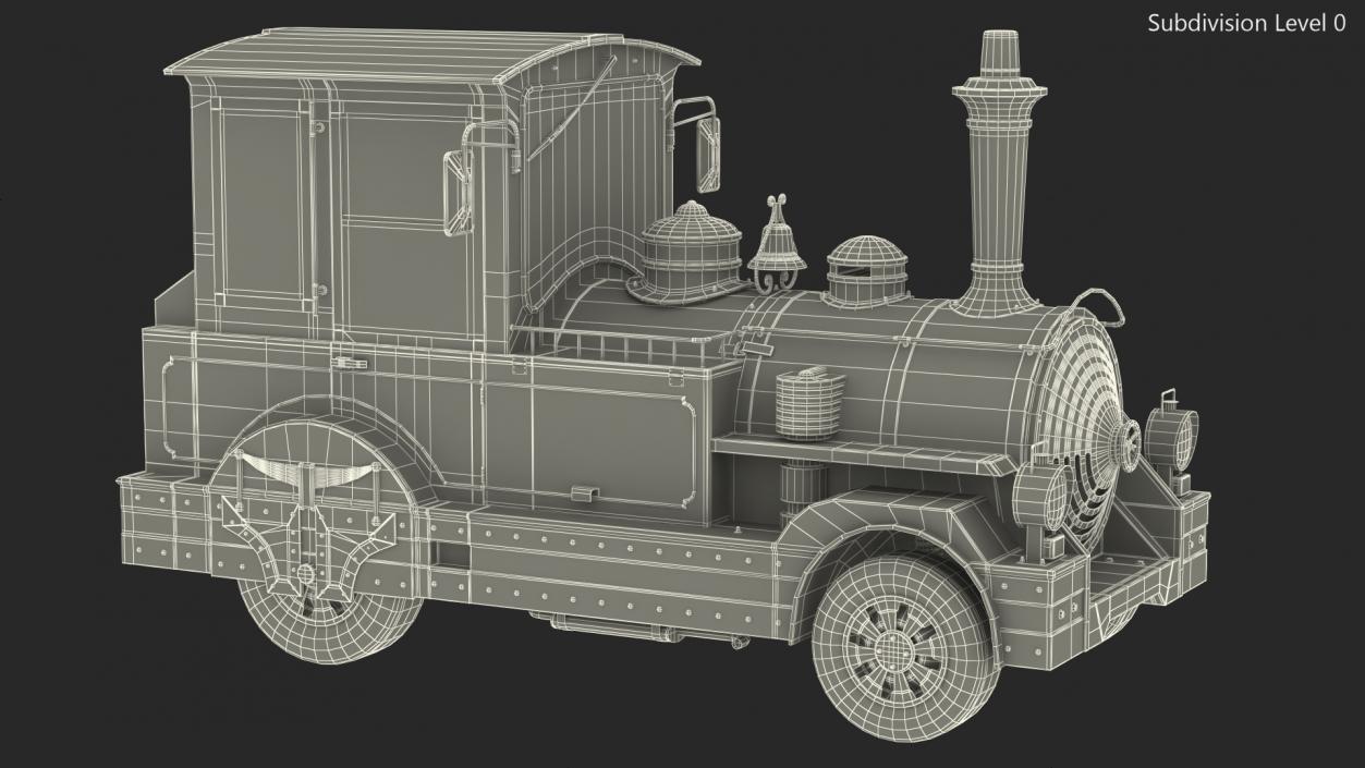 Tourist Train Locomotive 3D model