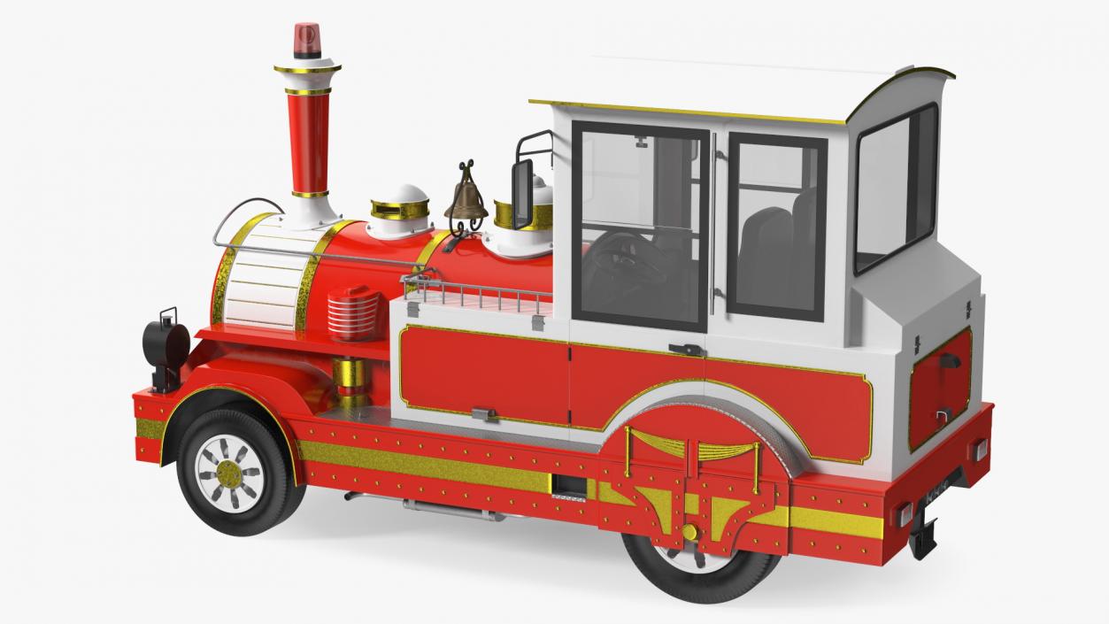 Tourist Train Locomotive 3D model