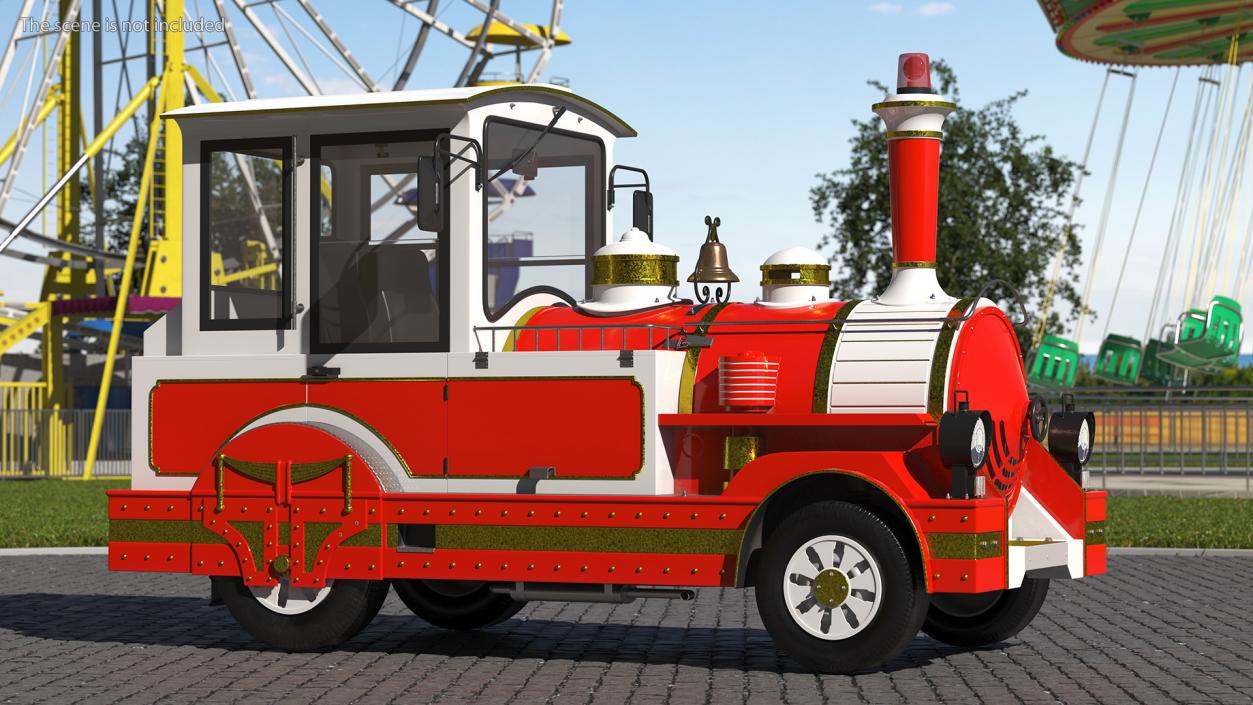 Tourist Train Locomotive 3D model