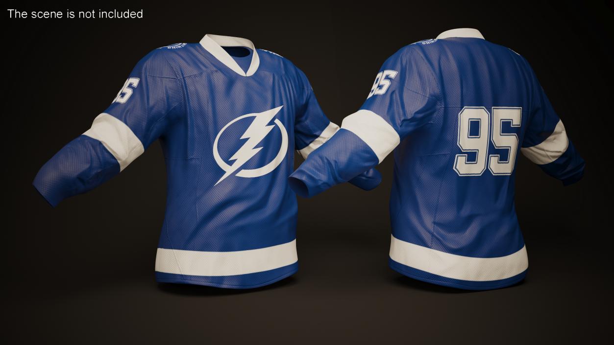 3D Hockey Jersey Tampa Bay Lightning model