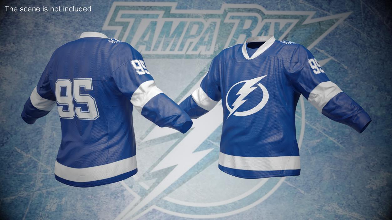 3D Hockey Jersey Tampa Bay Lightning model