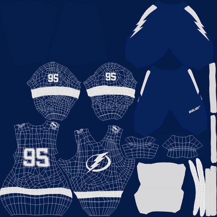 3D Hockey Jersey Tampa Bay Lightning model