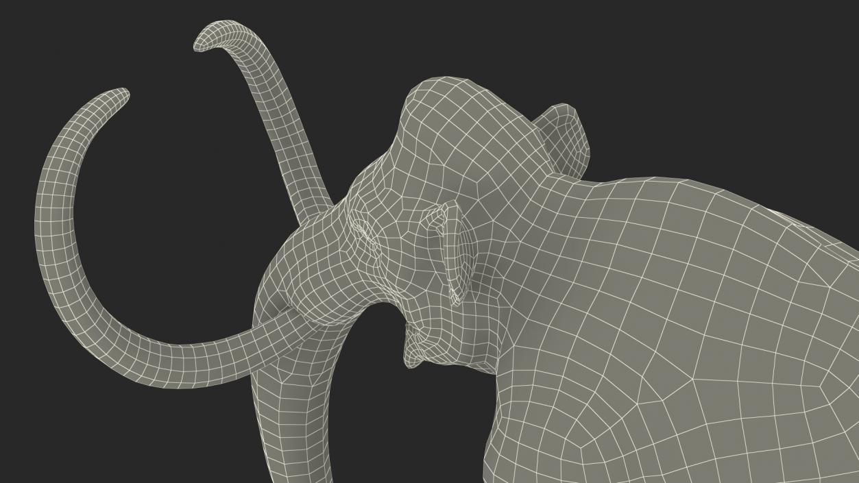 3D model Mammoth Adult Rigged