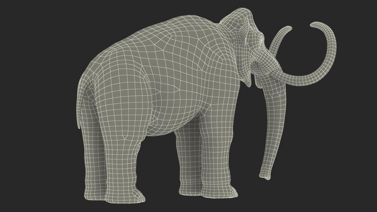 3D model Mammoth Adult Rigged