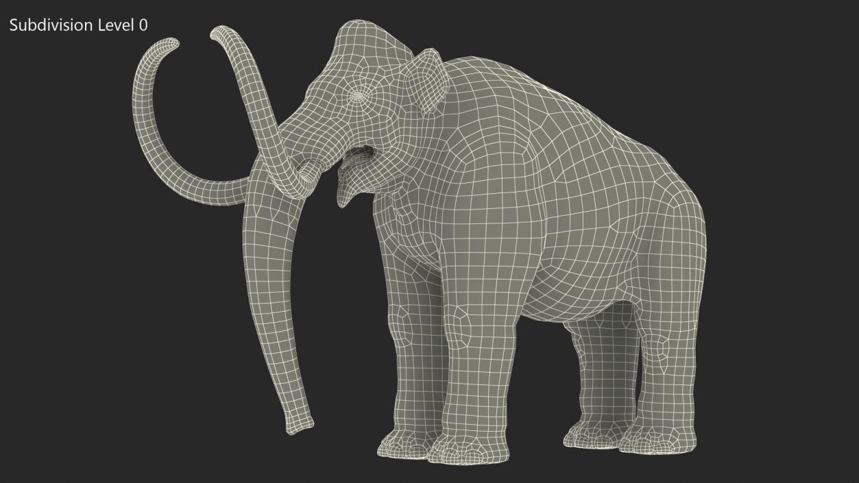 3D model Mammoth Adult Rigged