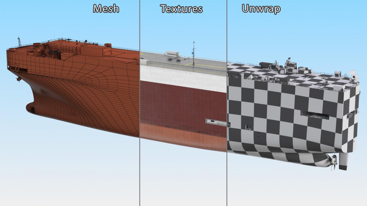 Car Carrier Cargo Ship 3D