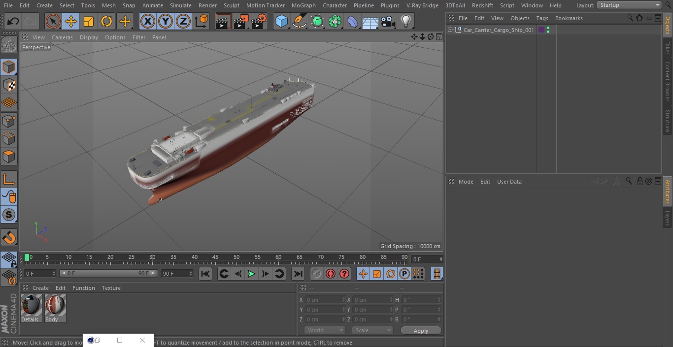 Car Carrier Cargo Ship 3D