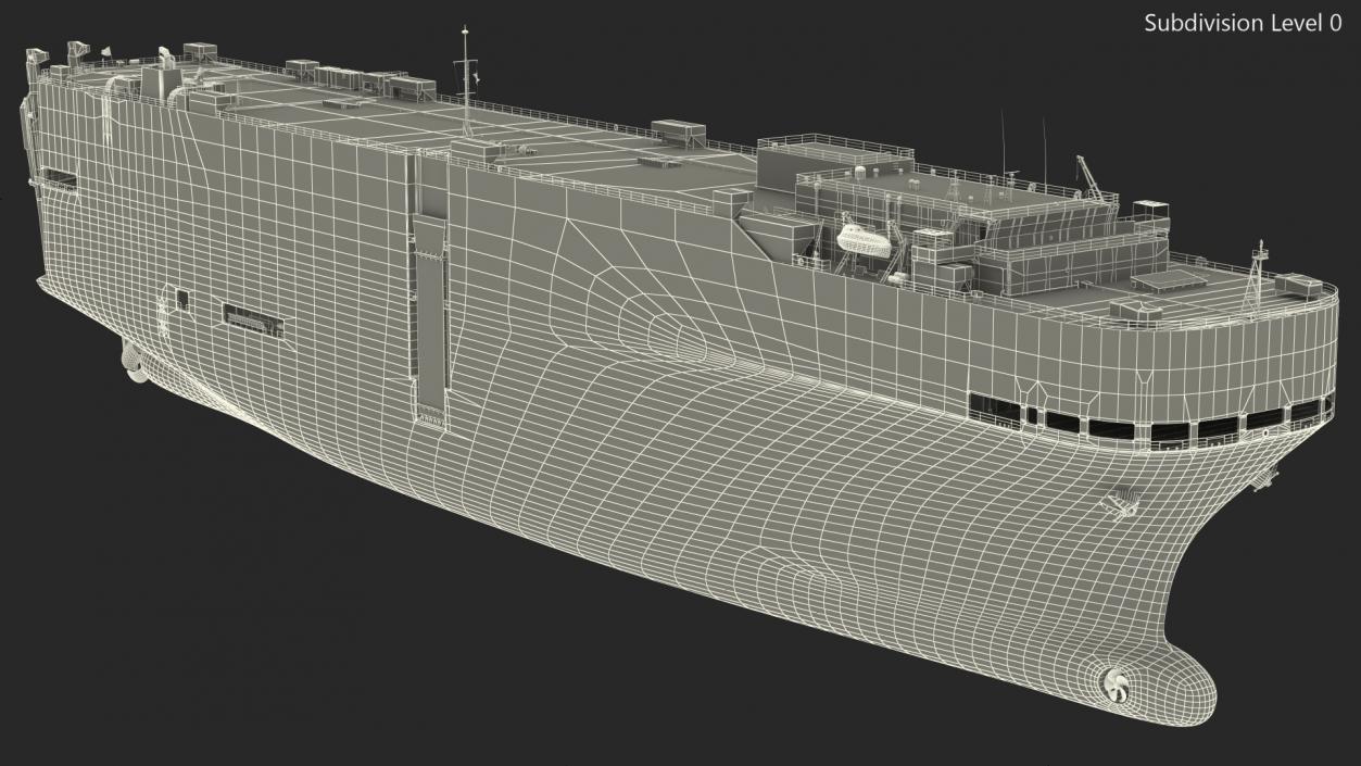 Car Carrier Cargo Ship 3D