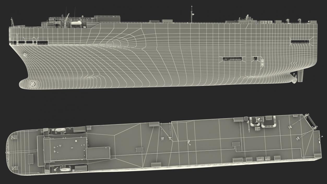 Car Carrier Cargo Ship 3D