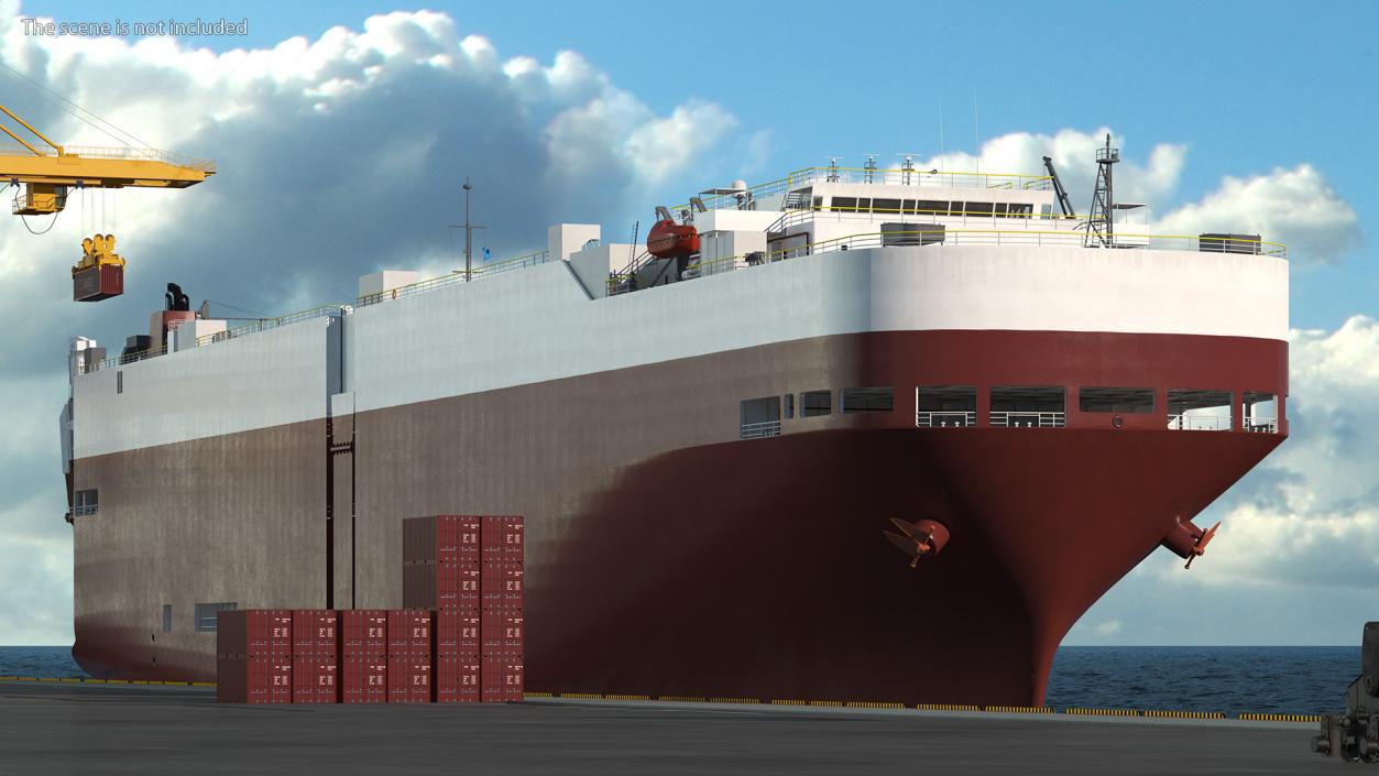 Car Carrier Cargo Ship 3D