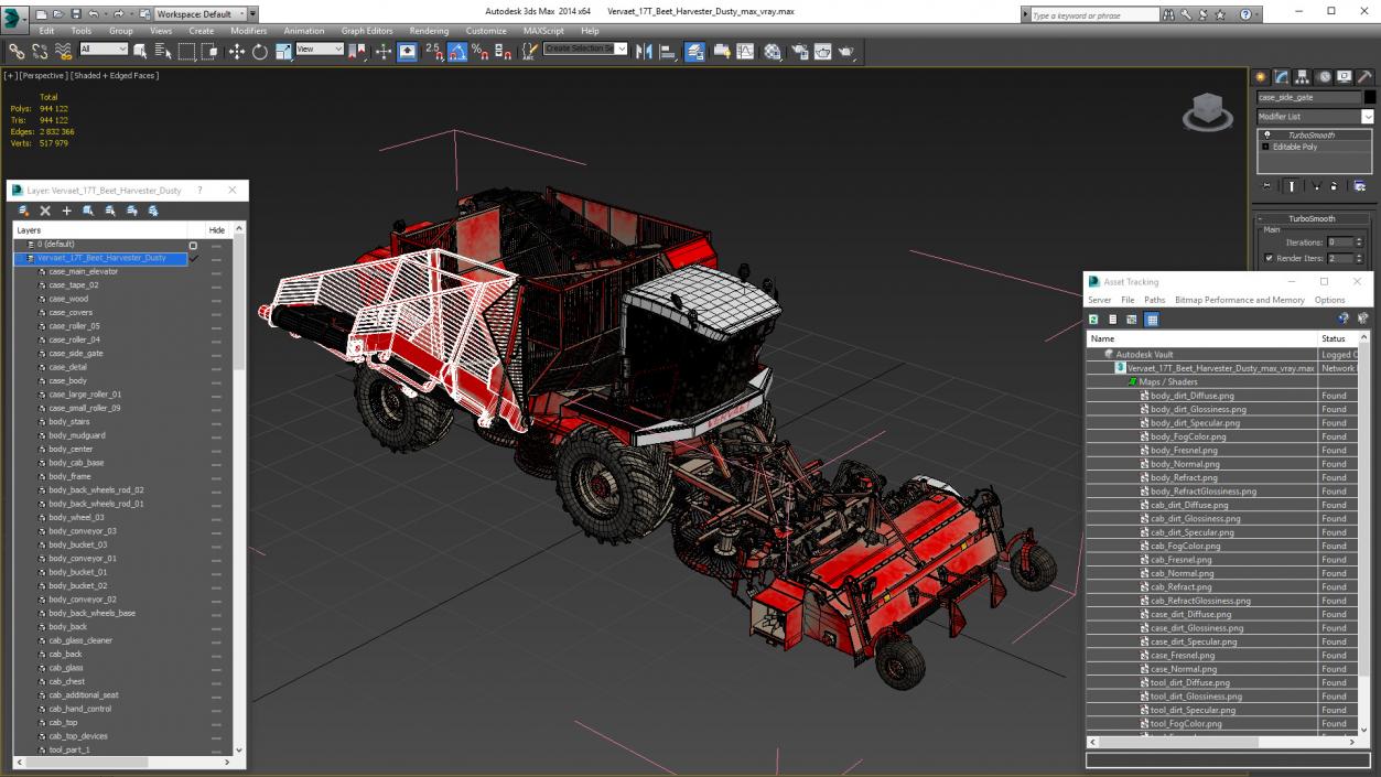 Vervaet 17T Beet Harvester Dusty 3D