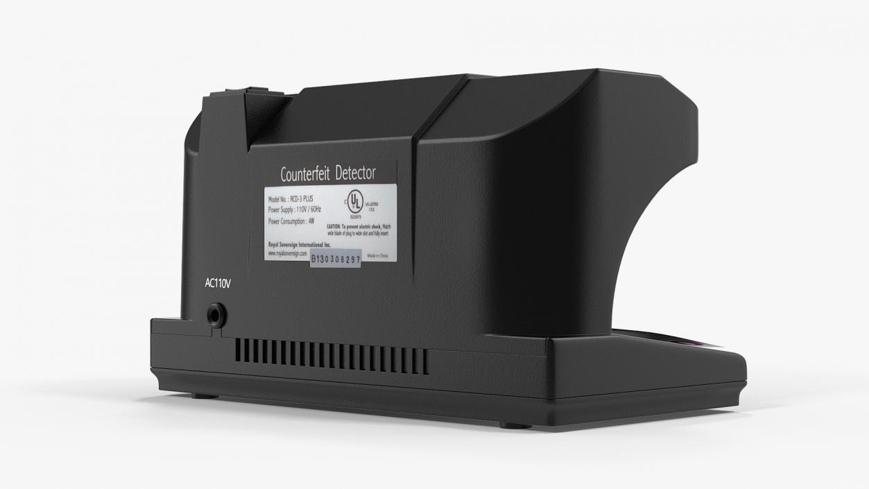 3D model Ultraviolet Counterfeit Detector and 500 Euro