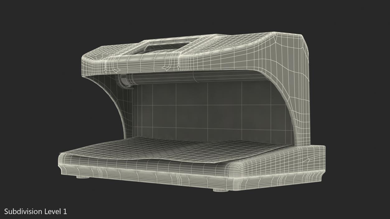 3D model Ultraviolet Counterfeit Detector and 500 Euro