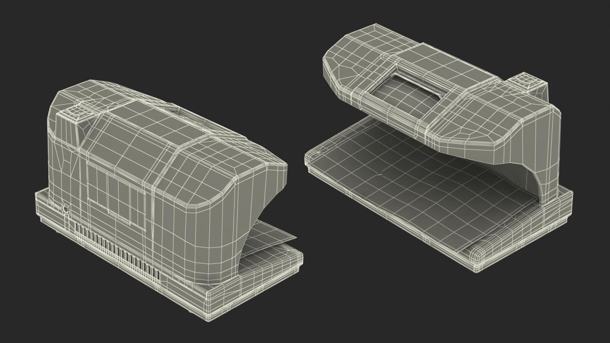 3D model Ultraviolet Counterfeit Detector and 500 Euro